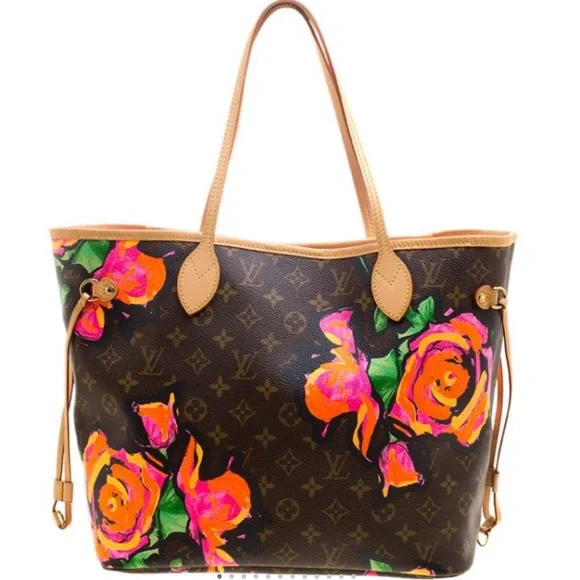 💎 ✨ HOST PICK ✨💎 ROSES STEPHEN SPRUCE NEVERFULL MM LOUIS VUITTON COLLECTABLE - Picture 3 of 17